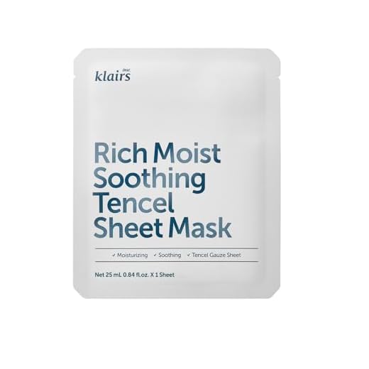 DearKlairs Rich Moist Soothing Tencel Sheet Mask 25ml 1 Unidad Mascarilla llena de nutrientes hidratantes