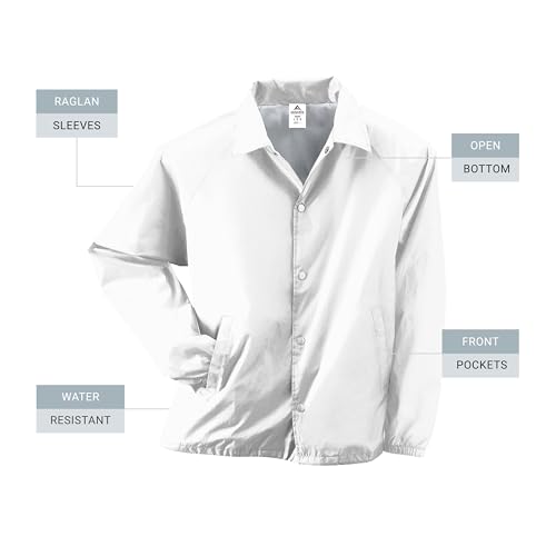 Augusta Sportswear Nylon Coach's Jacket/Lined - Rain-Ready, Water-Resistant Outerwear for Coaches & Outdoor Activities2