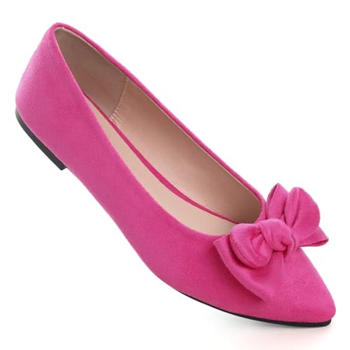 Image of TN TANGNEST Women Fashion Bowknot Flats Comfort Pointed Toe Dress Shoes
