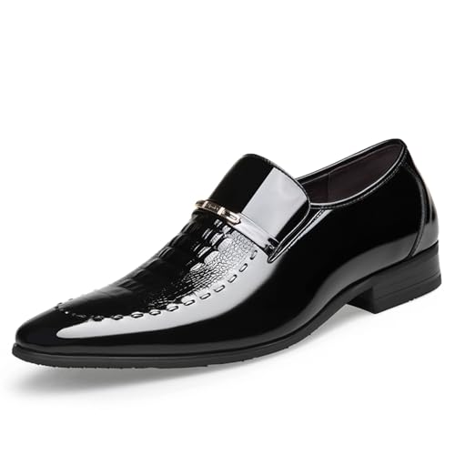 Men's Dress Tuxedo Shoe Slip-on Fashion Patent Leather Loafers2