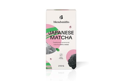 Blendsmiths Matcha Japonés Ceremonial en Polvo – Té Verde Premium Vegan y Sin Gluten, 250 g (30 Porciones)