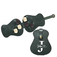 Estuche Para Púas De Guitarra Con División - Negro, Con Cremallera, Bolsillo De Malla, Tamaño 15x12x5.6 Cm