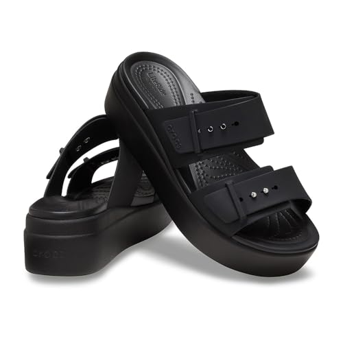 Image of Crocs Women's Brooklyn Buckle Low Wedges