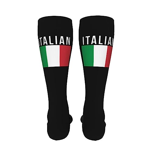 Italian Flag Knee High Socks For Women Long Tube Socks Athletic Compression Socks Unisex High Socks Girls4