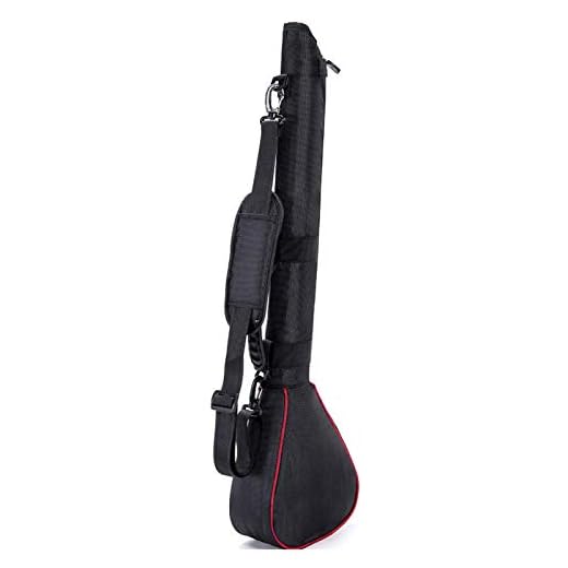 MIAOQI Bolsa Golf Gran Capacidad Viaje Ligero Cremallera Plegable Club Suave Accesorios a Prueba Polvo Deportes Fácil almacenar Portátil Impermeable(Negro + Rojo)