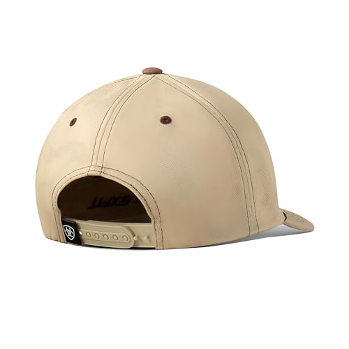 Image of Ariat Men's Khaki Flexfit 110 Cap with Embossed Leather Patch