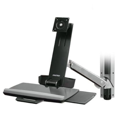 Sv Sit Stand Combo Arm support d'écran assis debout et tablette clavier articulée