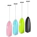 Daily-buy 4pcs Electric Mini Kitchen Stirrer Milk Frother Coffee Egg Milk Shake Mixer Stainless Steel Battery Operated Coffee Stirrer for Foamer & 2 PCS brushes gif