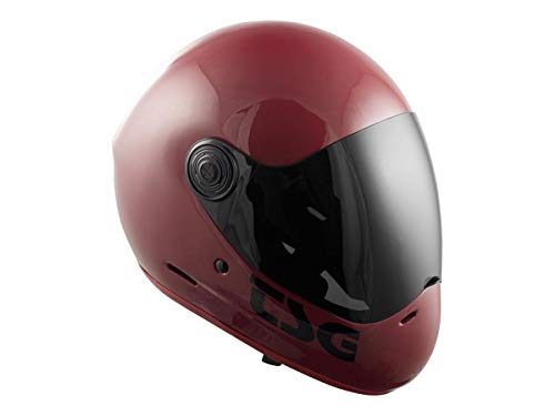 TSG Pass - Casco Integral Longboard DH Adulto Unisex, Color Oxblood, M (54-56 cm)