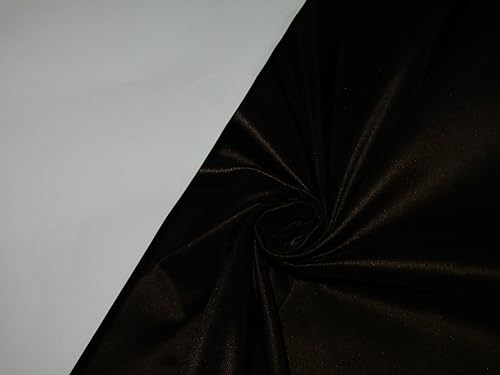Tissu taffetas soie au mètre rayures cuivre noir 40 mommes largeur 137,2 cm