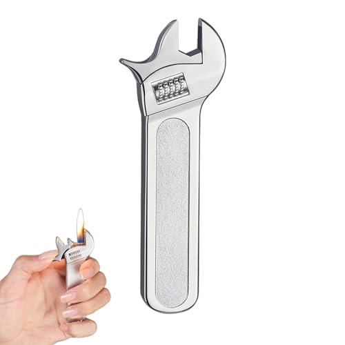 Encendedor molde llave ajustable plateado recargable miniatura 1