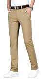 ESSYSHE Men’s Chinos Pants Casual Khaki Slim Fit Pants Stretch Tapered Slacks 011DarkKhaki A38X28