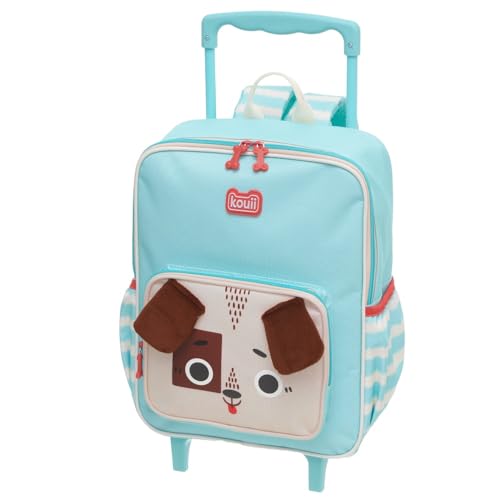 Mochila Escolar Infantil Bolsa c Rodinhas Menino Cachorro