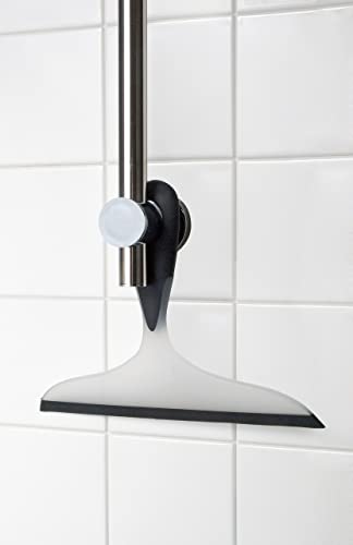 Image of WENKO 18752100 Bathroom Squeegee Loano Black - for Bath and Shower, Plastic, Black