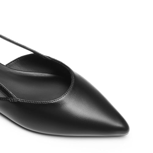DREAM PAIRS Slingback Flats for Women, Pointed-Toe Elegant Women's Ballet Flats with Buckle Strap, Classic Low Heel Dress Shoes for Casual Work Office Party,Size 7.5,All Black-Pu,DWUMFA2504 by DREAM PAIRS - Used condition - Image 9