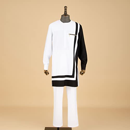 African Men Clothing Set Dashiki Coats Ankara Pants 2 Piece Set Long Sleeve Plus Size Tracksuit Outfits2