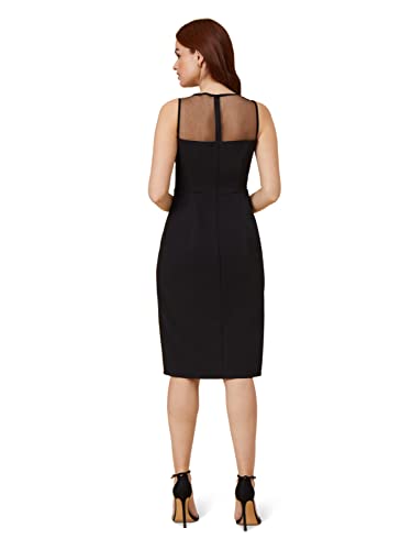 Image of Adrianna Papell Women's Draped Crepe Illusion Dress