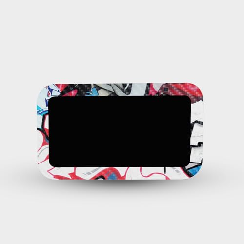 Image of MightySkins Carbon Fiber Skin Compatible with Amazon Echo Show 5 (Gen 3) - Graffiti Mash Up | Protective, Durable Textured Carbon Fiber Finish | Easy to Apply