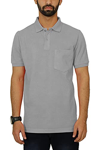 Image of Celsius Men's Half Sleeve Classic Solid Pique Polo with Pocket
