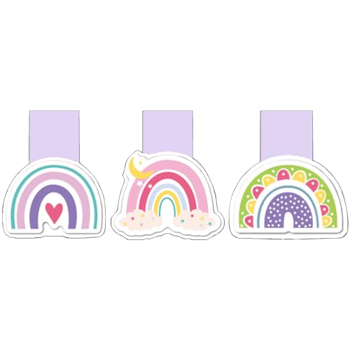 3pcs Marcapaginas Magnético, Marcapaginas Originales Arcoíris,