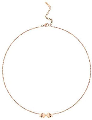 Preisvergleich Produktbild CKAWM Halskette Leichte Titan-Stahl-Halskette Weibliche Einfache Kuss-Fisch-Anhänger-Schlüsselbein-K...