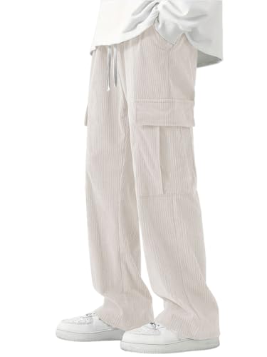GRECIILOOKS Cargo Joggers for Men – Cotton Loose Fit Utility Pant...