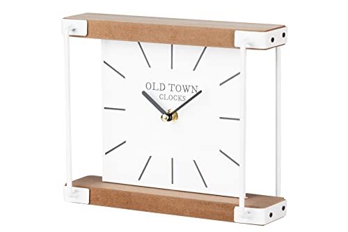 Adda Home Reloj de sobremesa, Metal/Madera, 22,5x9x19 cm Cover