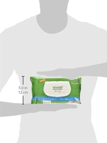 Miniatura 12 de Seventh Generation Toallitas para bebé, libres y transparentes con dispensador de tapa abatible, 64 unidades