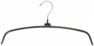 Only Hangers Metal Non-Slip Vinyl Coated Black Top Hanger - Box of 100