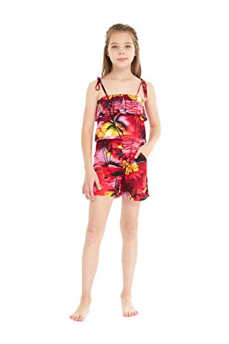 Image of Hawaii Hangover Family Matching Hawaiian Clothes, Sunset Red | Family matching Hawaiian outfits, Sunset Red, lightweight rayon, machine washable, tropical floral print, luaus, cruises