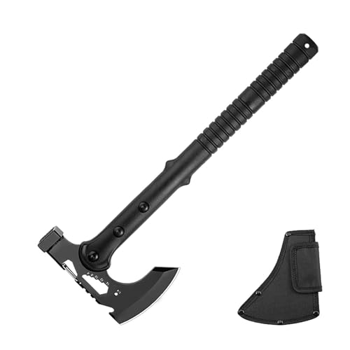 Camping Hammer Axe, Portable Survival Hatchet/Shovel Multi-Tool, Tactical Tomahawk with Hammer for Outdoor Hunting Hiking Camping