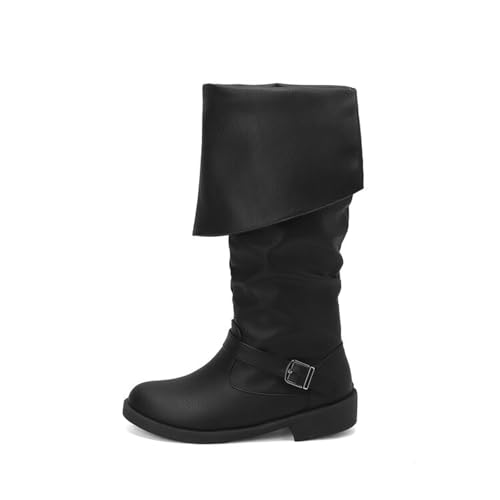 Bottes hautes confortables en velours et semelle caoutchouc
