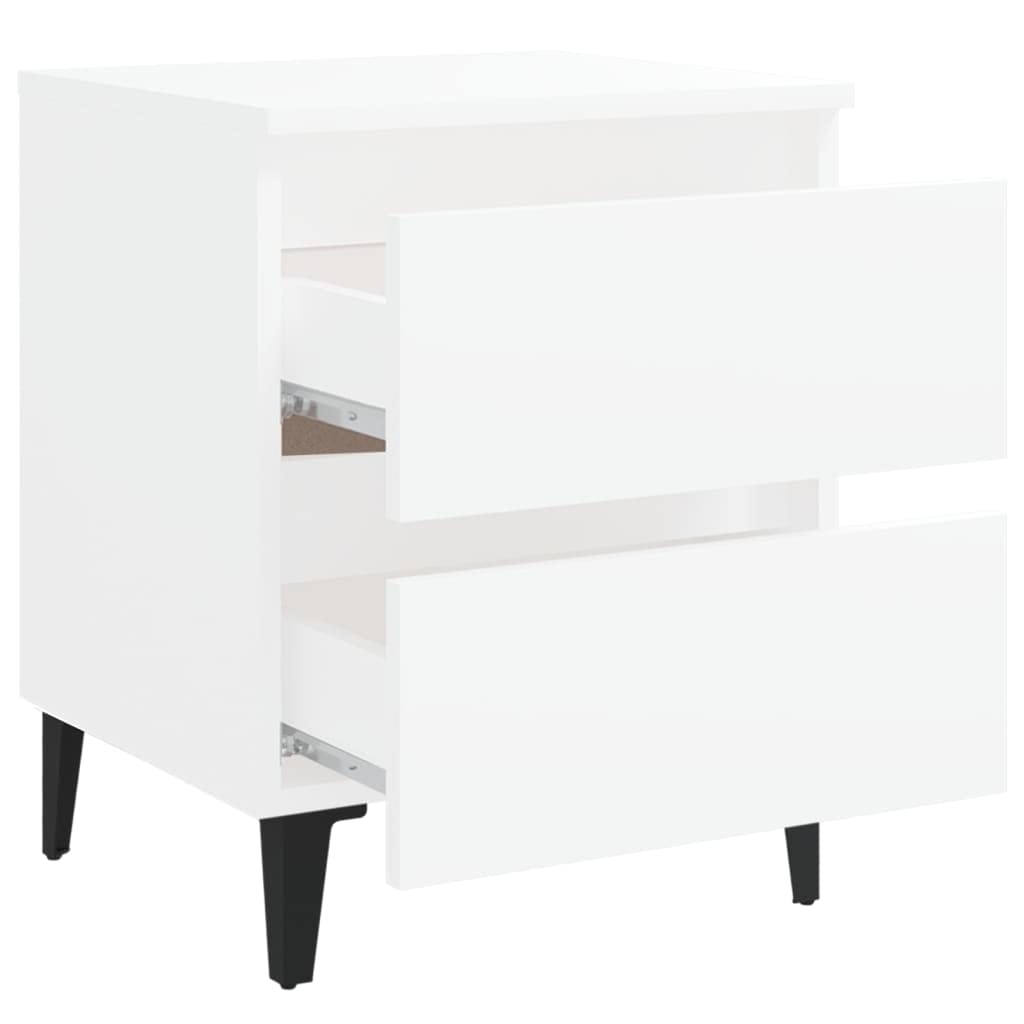 vidaXL - vidaXL Nachttisch Weiß 40x35x50 cm Spanplatte