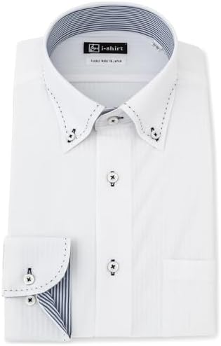 （23:00時点） 完全ノーアイロン ストレッチ 超速乾 スリムフィット 長袖 アイシャツ ワイシャツ メンズ