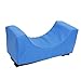 ChengyuWei Head Positioner Pillow, Wheelchair Headrest with Adjustable Straps, Blue PU Leather Neck Support Pillow for Bedridden Patients, Breathable Comfortable Head Stabilizer for