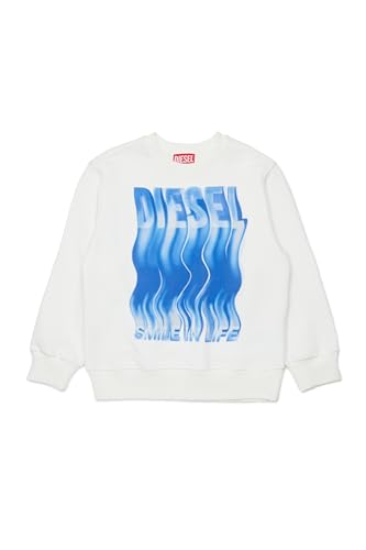Image of Diesel Boys' Crewneck Sweatshirt With Printed Logo, Off-white, 4 Years