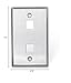 Leviton Stainless Steel QUICKPORT Wallplate, Single Gang, 2-Port, 43080-1S2