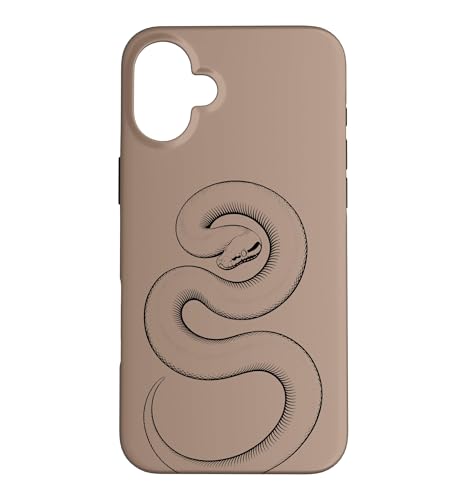 Ball Python Collector Snake Line Art - �u���E�� �X�}�z�P�[�X iPhone 16 Plus �p