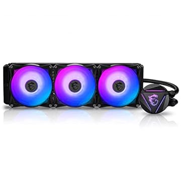 MSI MAG CoreLiquid 360R V2 – Cooler líquido para CPU AIO ARGB – Design de tampa rotativa – Pronto para LGA 1700 – Radiador de 360 mm – Ventiladores triplos de 120 mm RGB PWM