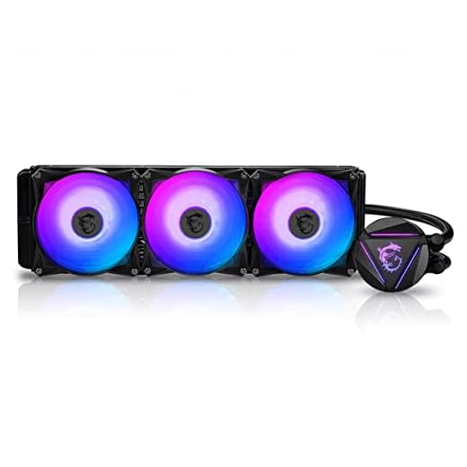 MSI MAG CoreLiquid 360R V2 - AIO ARGB CPU Liquid Cooler - Rotating Cap Design - LGA 1700 Ready - 360mm Radiator - Triple 120mm RGB PWM Fans