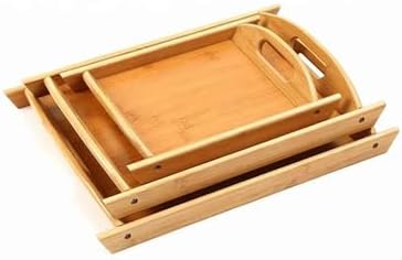 3-Piece Bamboo Serving Tray Set