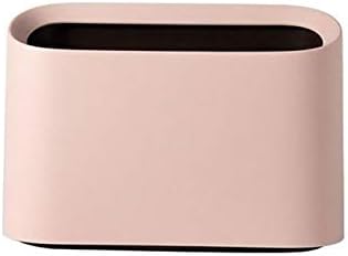 ゴミ箱 ミニゴミ箱 卓上ゴミ ゴミ箱 ホームゴミ箱 ロールスイング 蓋付き デスク収納ボックス (ピンク)