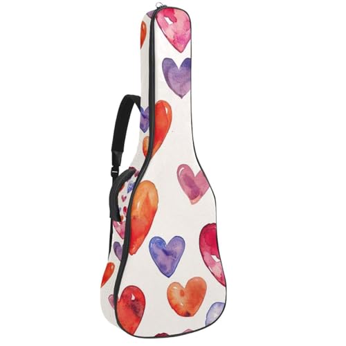Housse guitare acoustique 109 cm en tissu Oxford multicolore avec poches et sangles