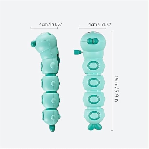 Image of ACROWN Cute Caterpillar Toys for Kids Sensory Worm Animal Wind up Colorful Toy Insect Figurines for Boys and Girls Multicolor (Pack of 1)