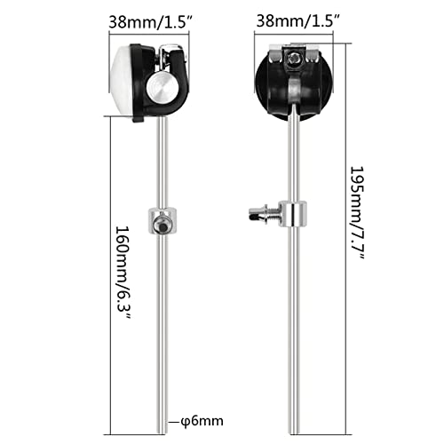 Accesorio de mazo para pedal de batería de acero inoxidable miniatura 3
