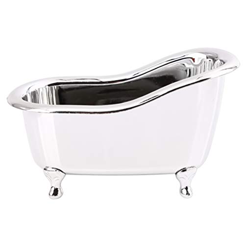 Flybloom Mini Bathtub Sundries Storage Box Jewelry Storage Box Makeup Organizer Container Desktop