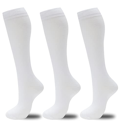 Image of fenglaoda Compression Socks for Women Men 3 Pairs Graduated Compression Support Circulation Socks for Nurses