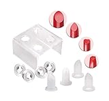 AKOAK 9 Pcs/Set Simple DIY Lipstick Mould Set,Creative and Lovely Various Shapes of Lipstick Making Mould for 12.1mm Lipstick Tube,Peak/Love/Star/Rose