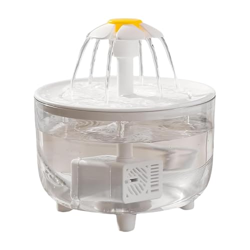 ペット給水器 犬 猫自動給水器 水飲み器 1L大容量 水量目視可能 静音省エネ 安心 清潔 犬猫用水飲み器 お留守番対応 花びら 給水機 健康 衛生 動物用 蹴り飛ばされを防ぐ お手入れ簡単