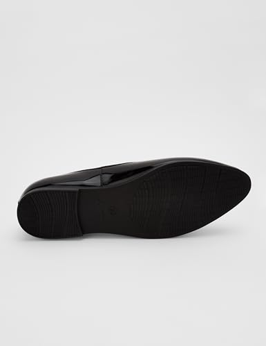 Image of Bata Mens JALSA Patent Blue Leather Mojari